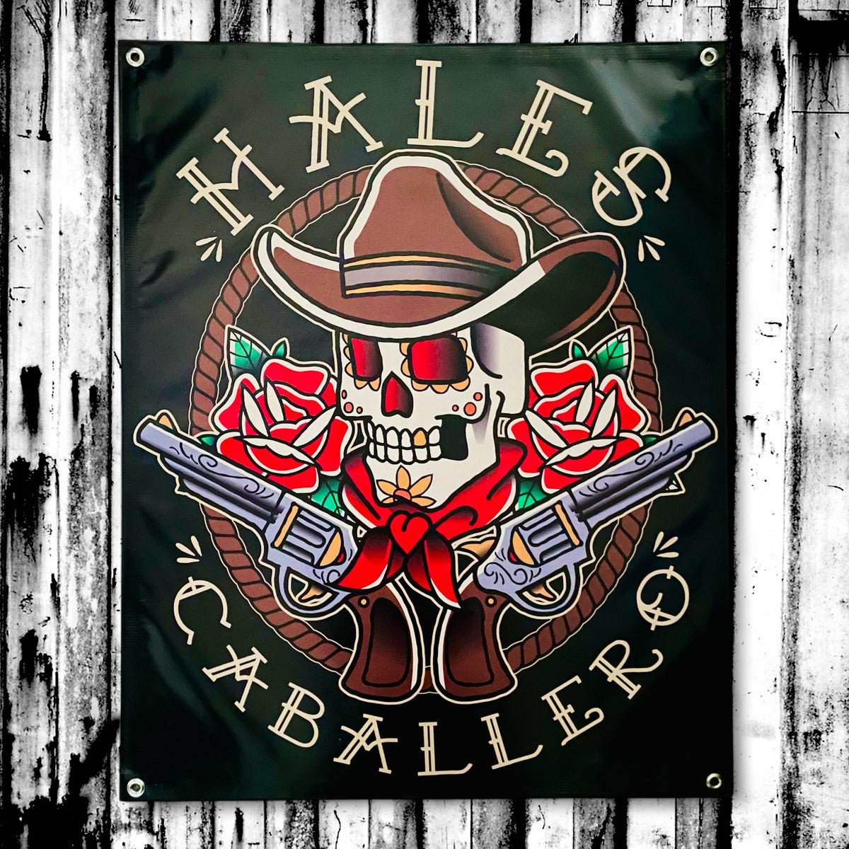 Caballero Vinyl Garage Banner - 36" X 29"