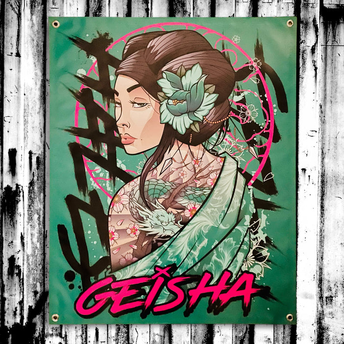 Geisha Vinyl Garage Banner - 36" X 29"