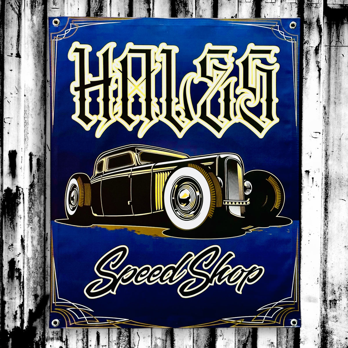 Deuce Coupe Vinyl Garage Banner - 36" X 29"