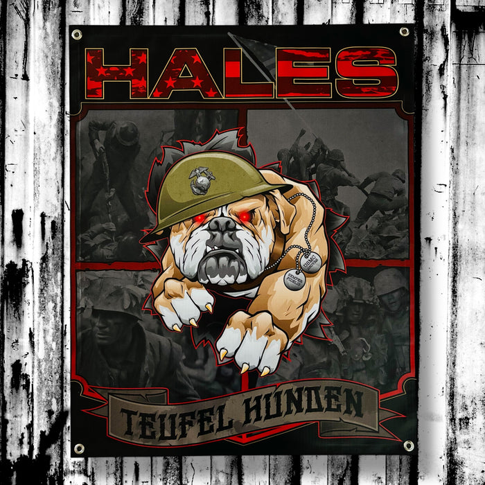 Teufel Hunden Vinyl Garage Banner - 36" X 29"