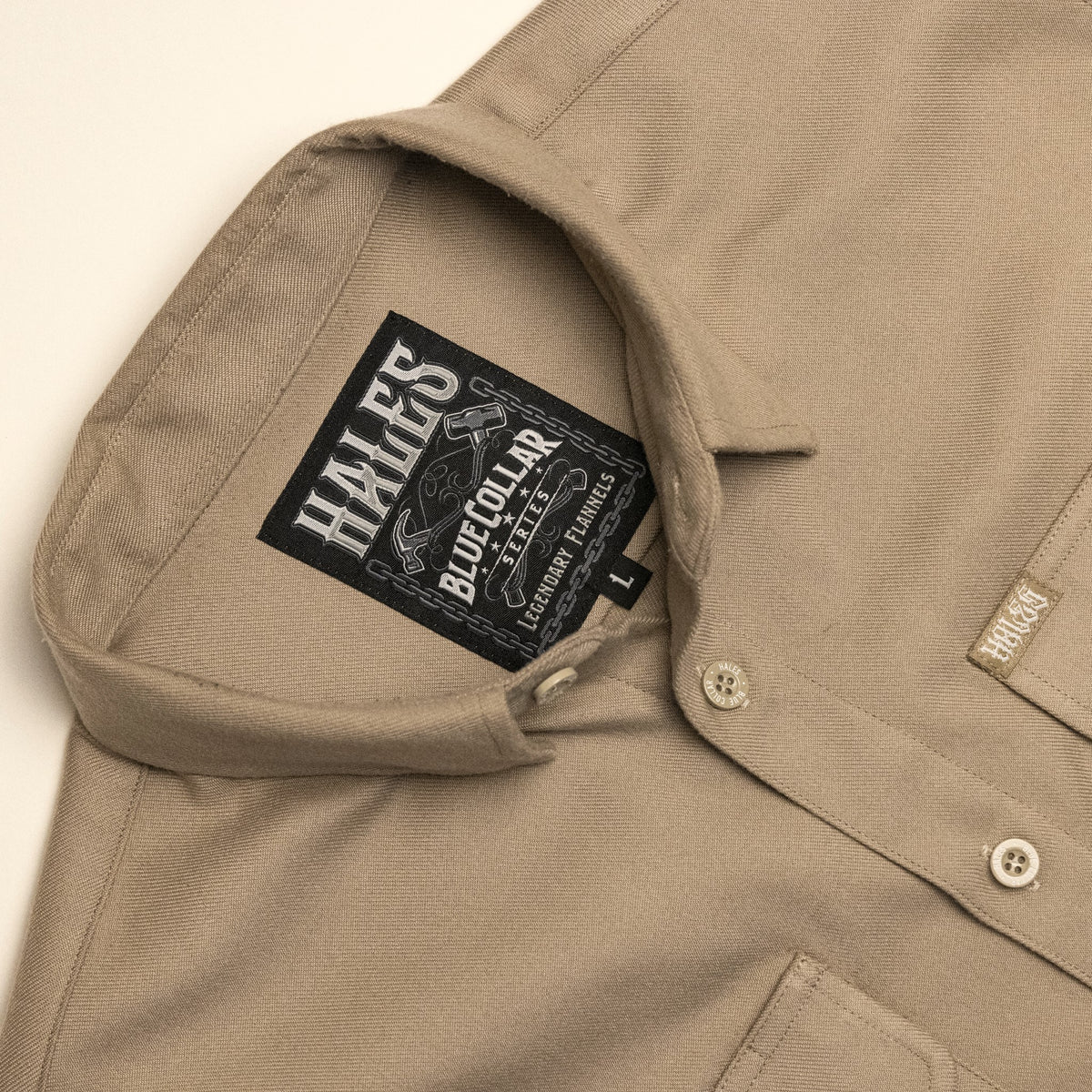 Blue Collar Long Sleeve Shirt - Khaki
