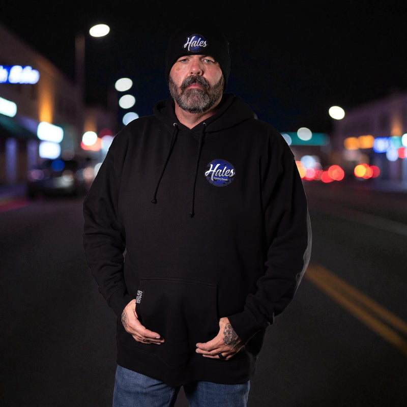 Midnight Vibe Unisex Pullover Hoodie - Black