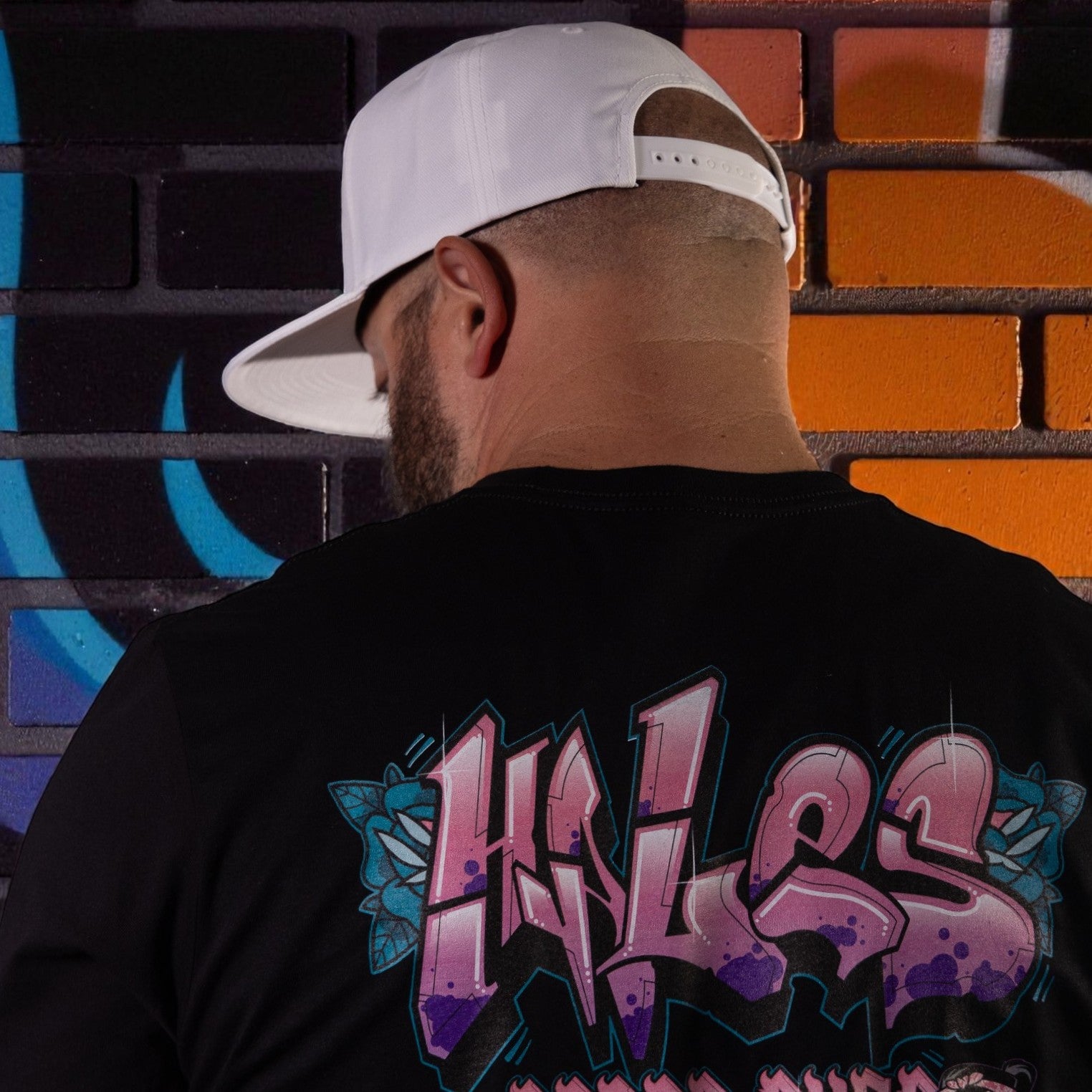 Vandalynn 6-Panel Snapback | White Flat Bill Graffiti Hat | Hales