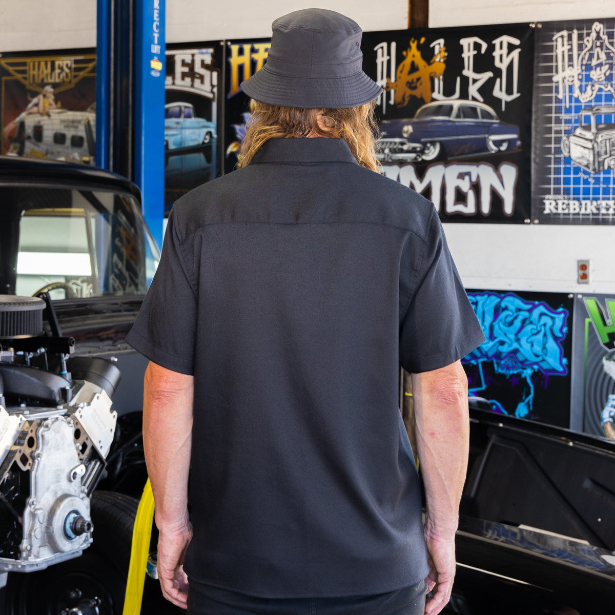 Blue Collar Short Sleeve Shirt - Black