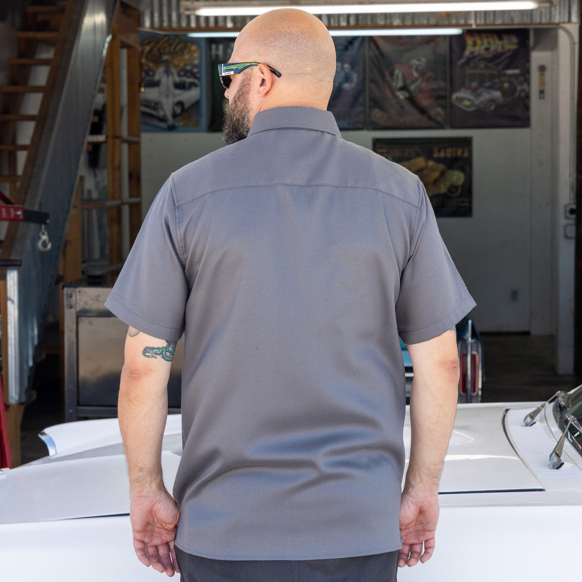 Blue Collar Short Sleeve Shirt - Charcoal