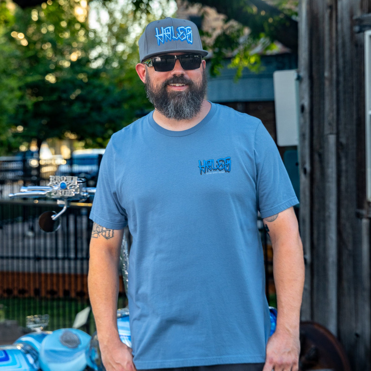 La Basilica Unisex Tee - Steel Blue