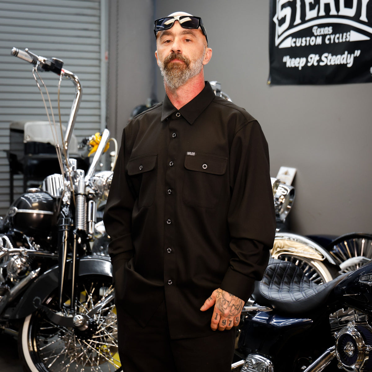 Blue Collar Long Sleeve Shirt - Black