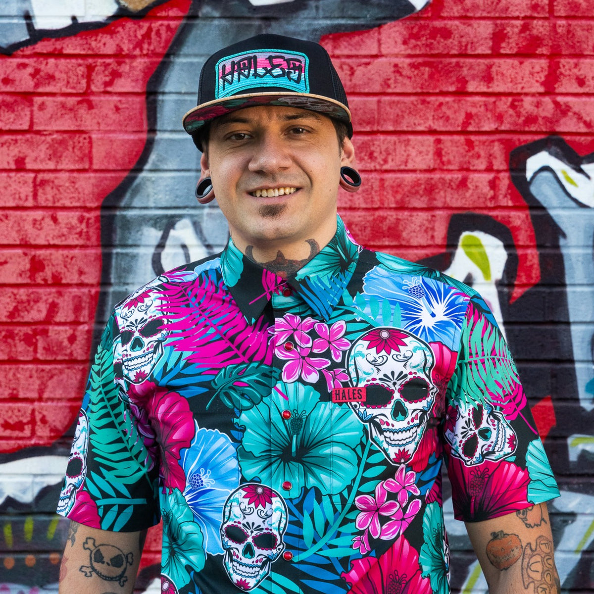 Aloha Muertos Flat Bill Trucker