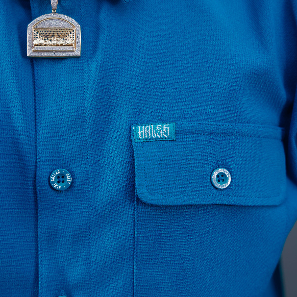 Blue Collar Long Sleeve Shirt - Deep Teal