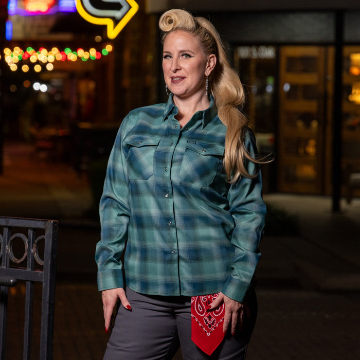 Women's Imperial Flannel | Jade Green Plaid | Hales Legendary Flannels Hales Speed Shop Women's Imperial Flannel | Jade Green Plaid | Hales Legendary Flannels Hales Speed Shop