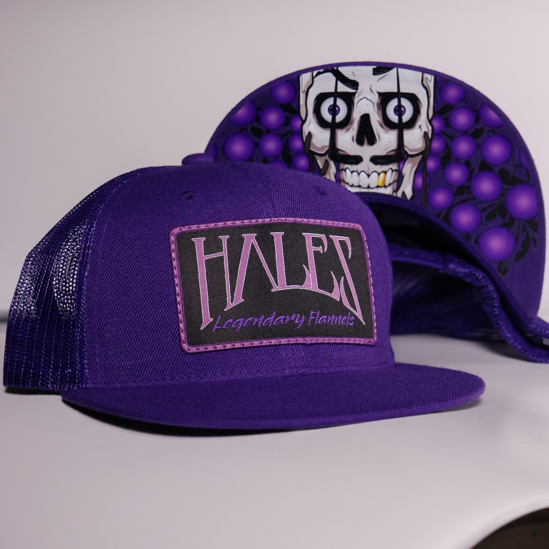 Enigma Trucker Hat | Limited Edition Purple Flat Bill Snapback