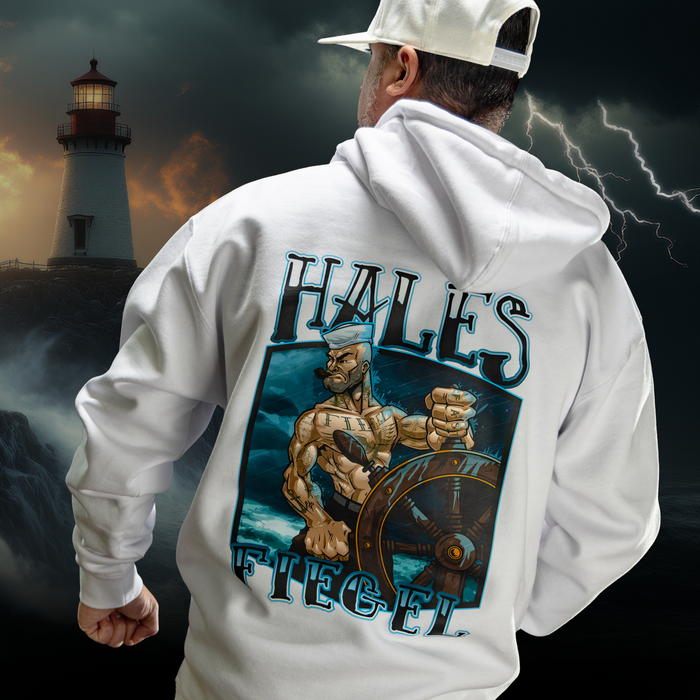 Fiegel Unisex Pullover Hoodie - White