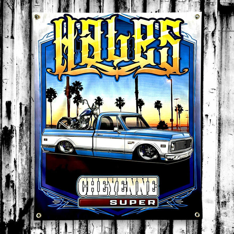 Cheyenne Vinyl Garage Banner - 36" X 29"