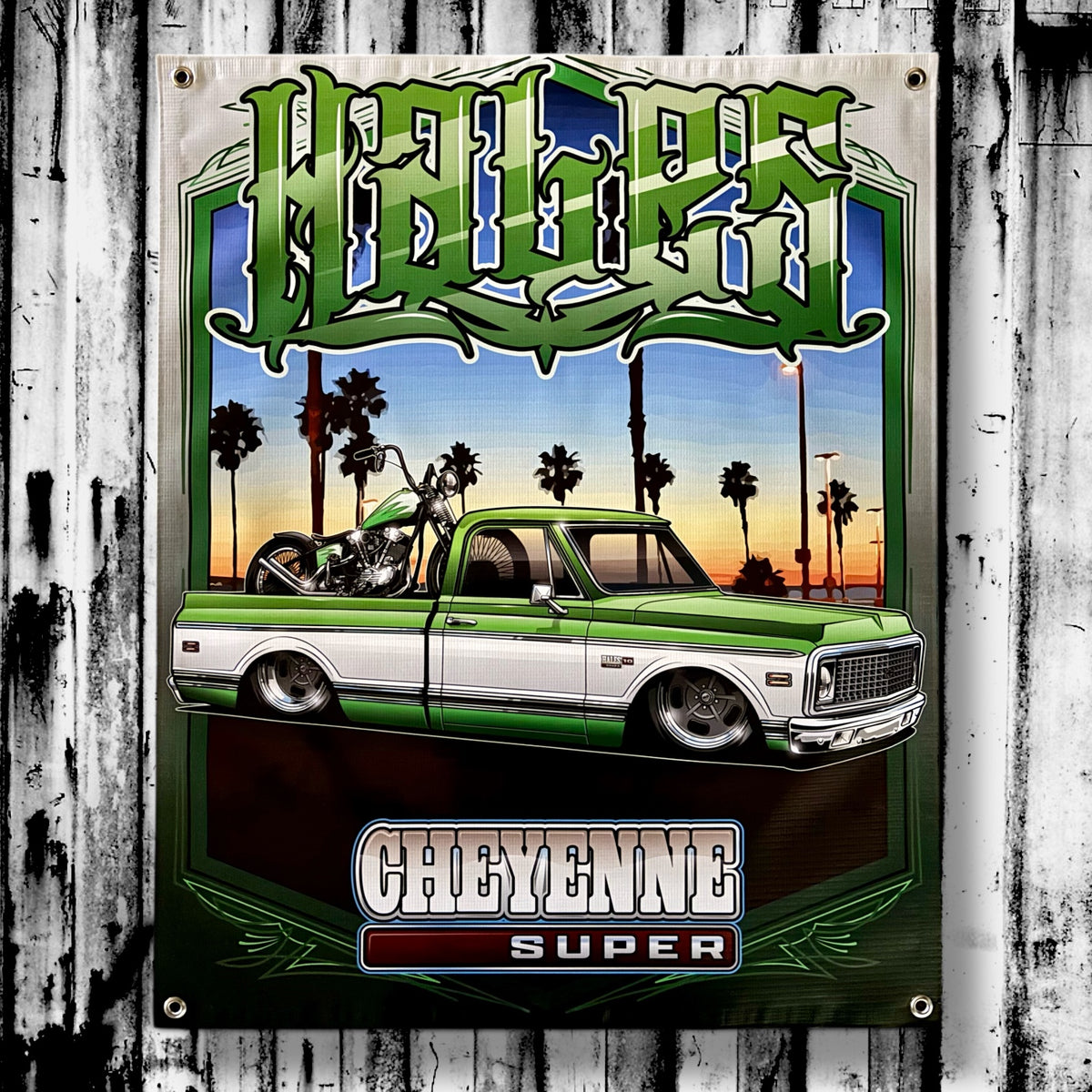 Cheyenne Vinyl Garage Banner - 36" X 29"