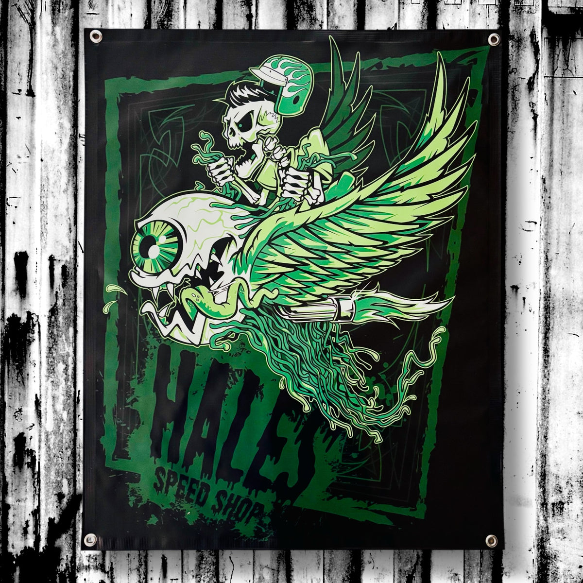 Flying Eye Vinyl Garage Banner - 36" X 29"