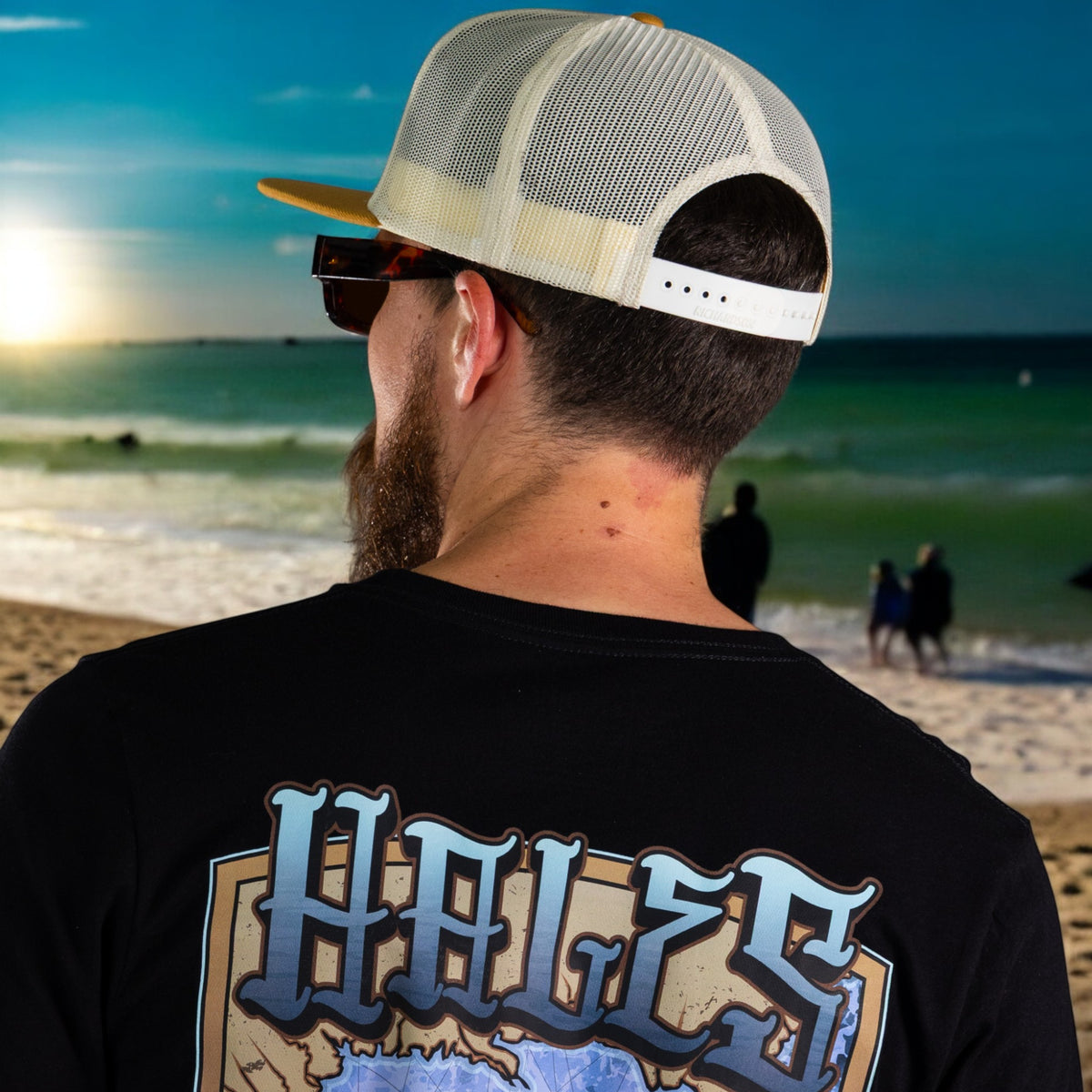 Gulf Coast 6 Panel Flat Bill Trucker