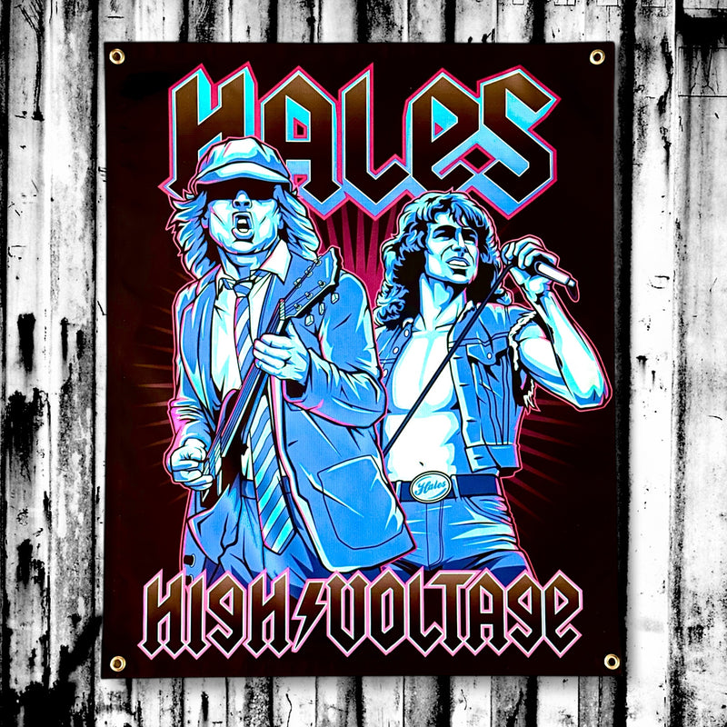 High Voltage Vinyl Garage Banner - 36" X 29"