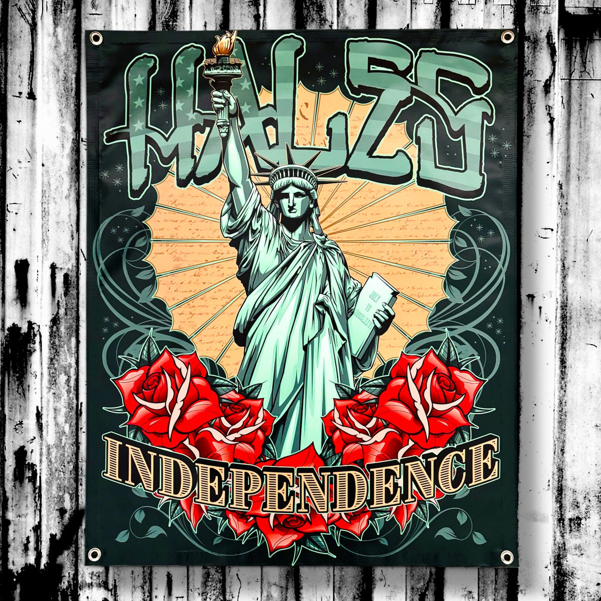 Independence Vinyl Garage Banner - 36" X 29"