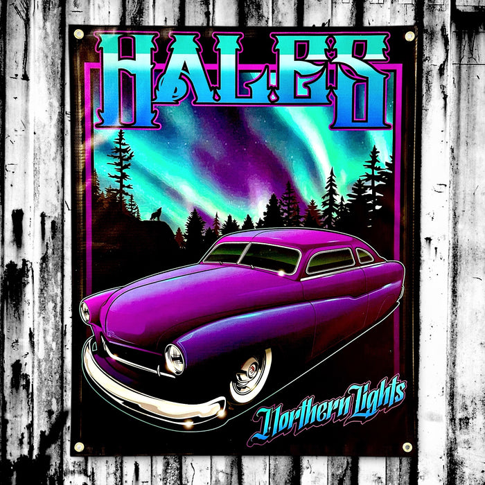 Northern Lights Vinyl Garage Banner - 36" X 29"