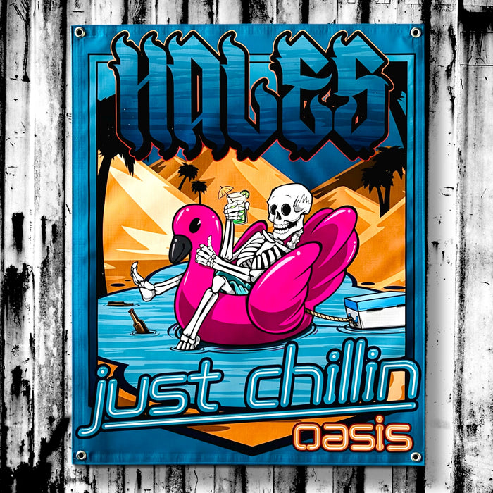 Oasis Vinyl Garage Banner - 36" X 29"