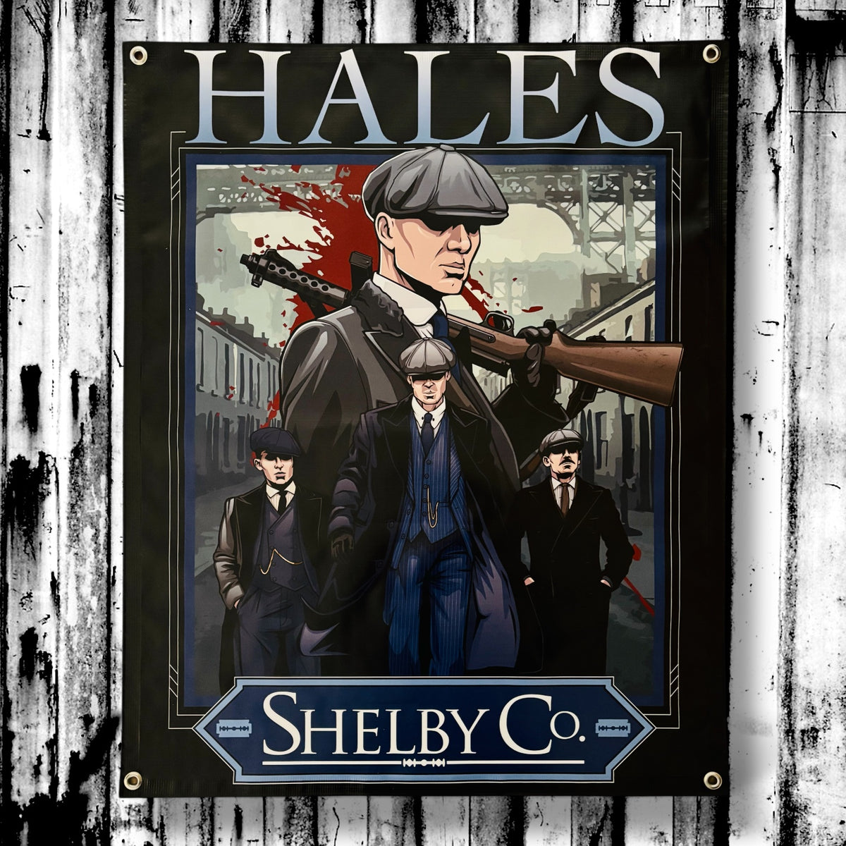 Shelby Co. Vinyl Garage Banner - 36" X 29"