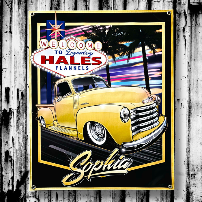 Sophia Vinyl Garage Banner - 36" X 29"