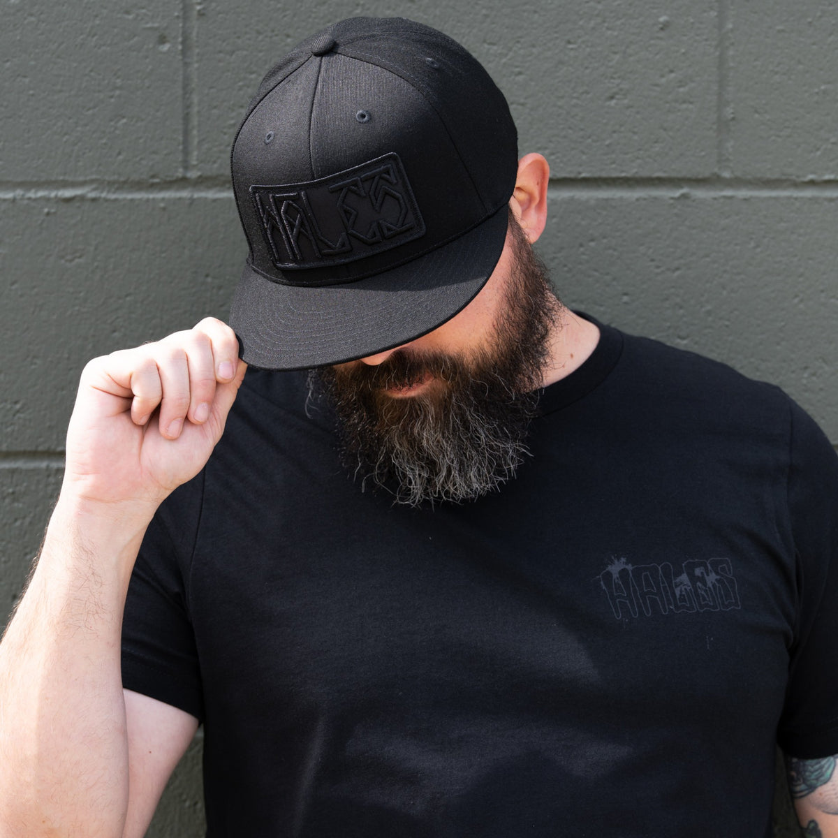 Runic Flexfit Flat Bill - Blackout Crew