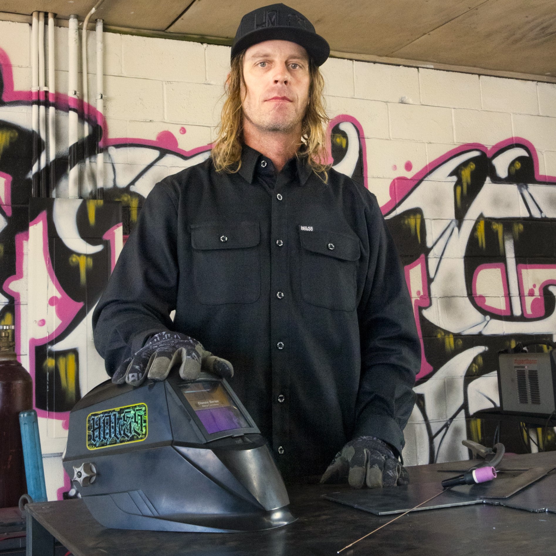 Men's Blue Collar Series Flannel | Black Work Shirt by Hales