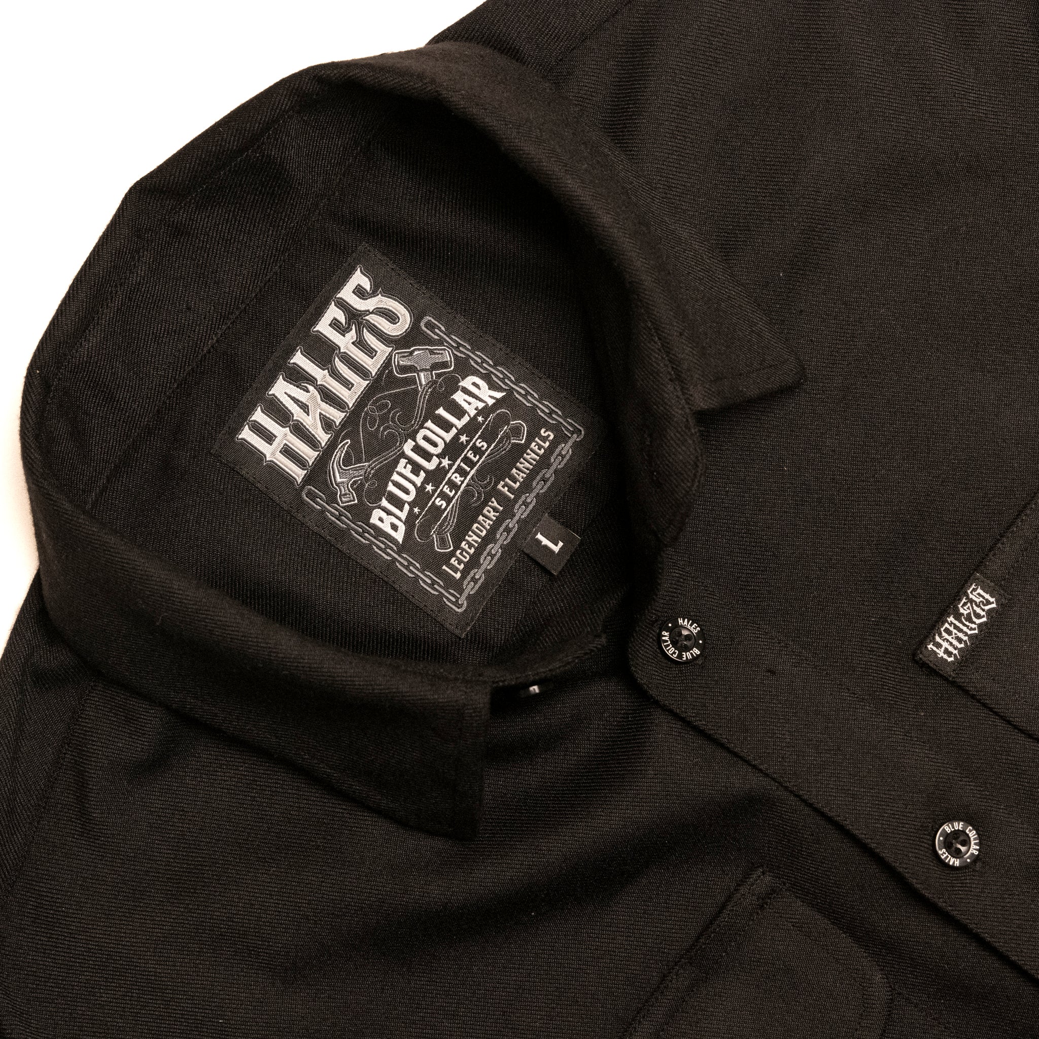 Men's Blue Collar Series Flannel | Black Work Shirt by Hales