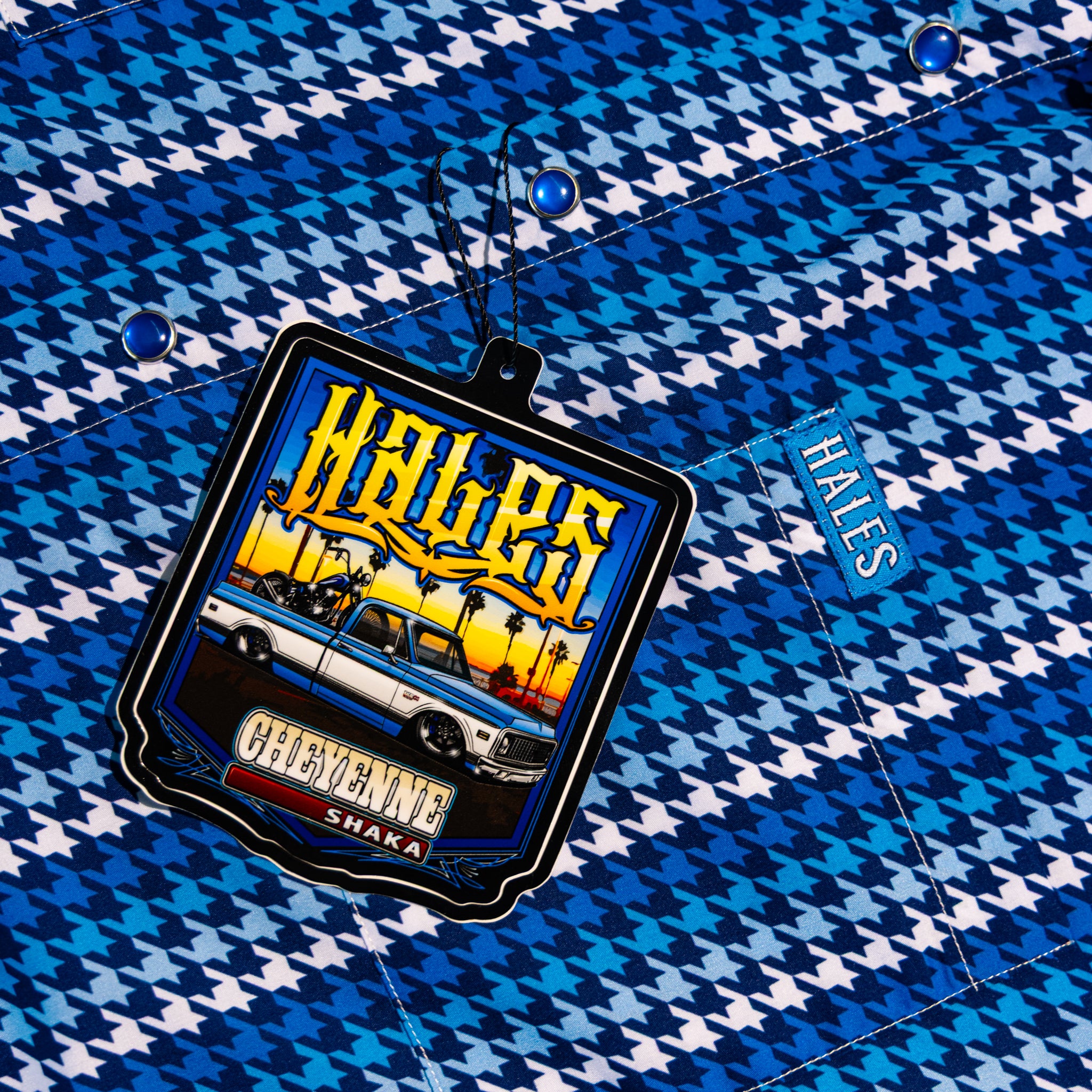 Cheyenne Shaka – Bold Gingham Party Shirt Inspired by the
