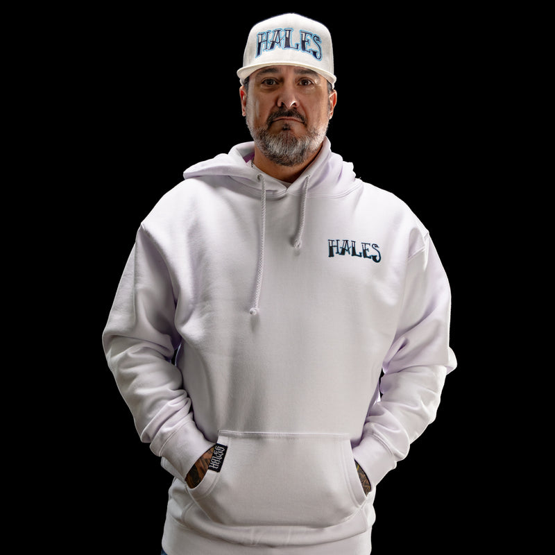 Fiegel Unisex Pullover Hoodie - White